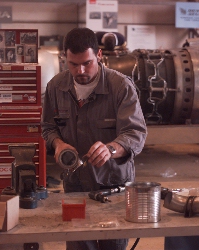 Dean Smith finishes off the fuel system