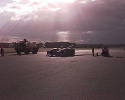 ThrustSSC beneath a magnificent sky