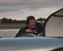 Chris Cowell working on preparations