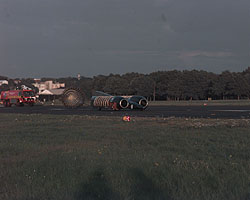 ThrustSSC with parachute billowing