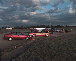 ThrustSSC and support vehicles