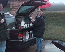 Dee Campbell-Coombe makes yet another cup of coffee