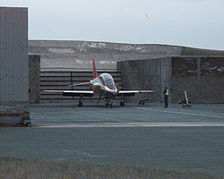 Hawk trainer in the test cell
