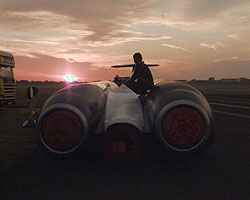 ThrustSSC at sunrise