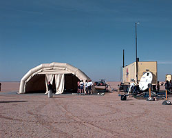 Aireshelta being erected