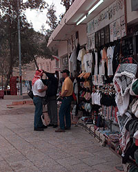 The souvenir shops in new Petra