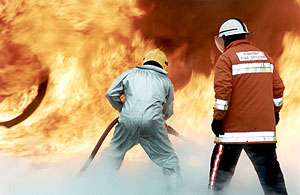 Training in close to the fire