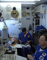 Adam Northcote-Wright and Martyn Davidson working in the Pit Station