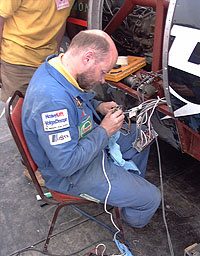 Robert Atkinson working on ThrustSSC's external data ports