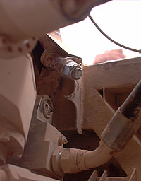 The failed bracket from below
