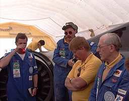 Operations Manager Martyn Davidson debriefs the team
