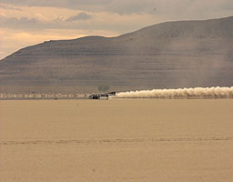 ThrustSSC at record-breaking speeds