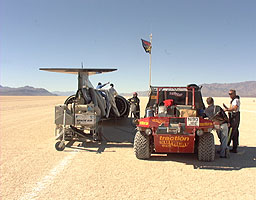 ThrustSSC and a Supacat between runs